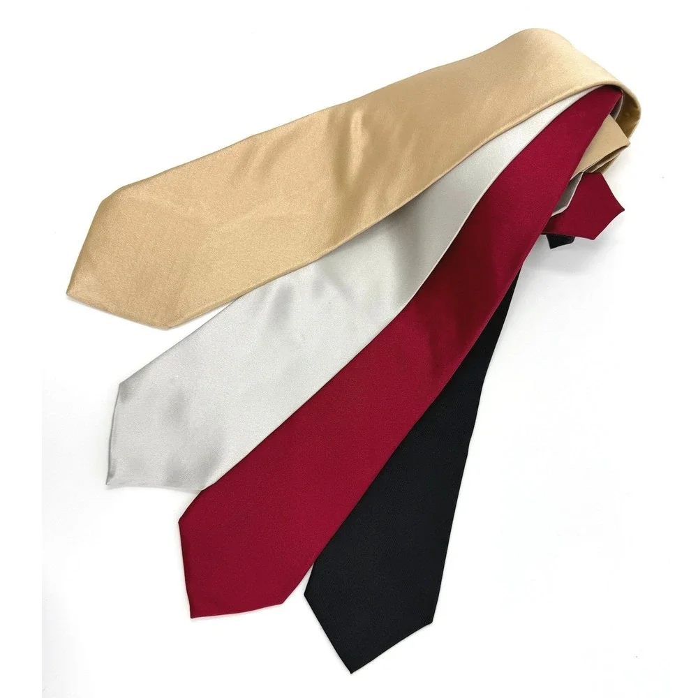 Murano Machado Van Heusen Necktie Lot Men OS Multicolored Excellent Solid Silk